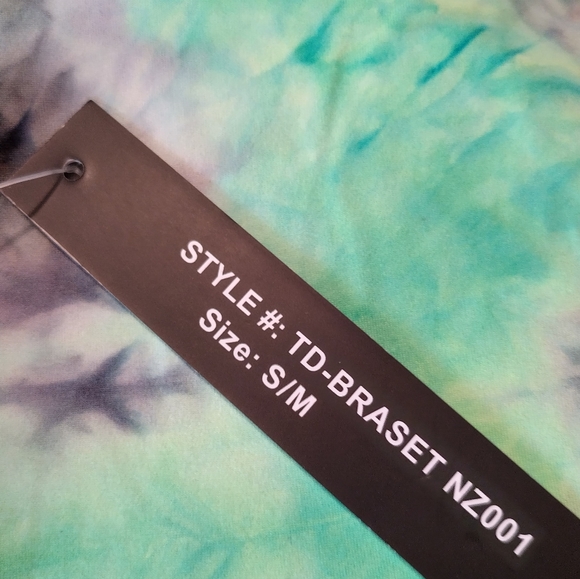 Tie Dye Neon Green & Charcoal Work Out Set M - Picture 6 of 6